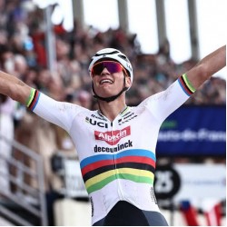 Van der Poel gewinnt Etappe 9 im Sprint einer kleinen Gruppe